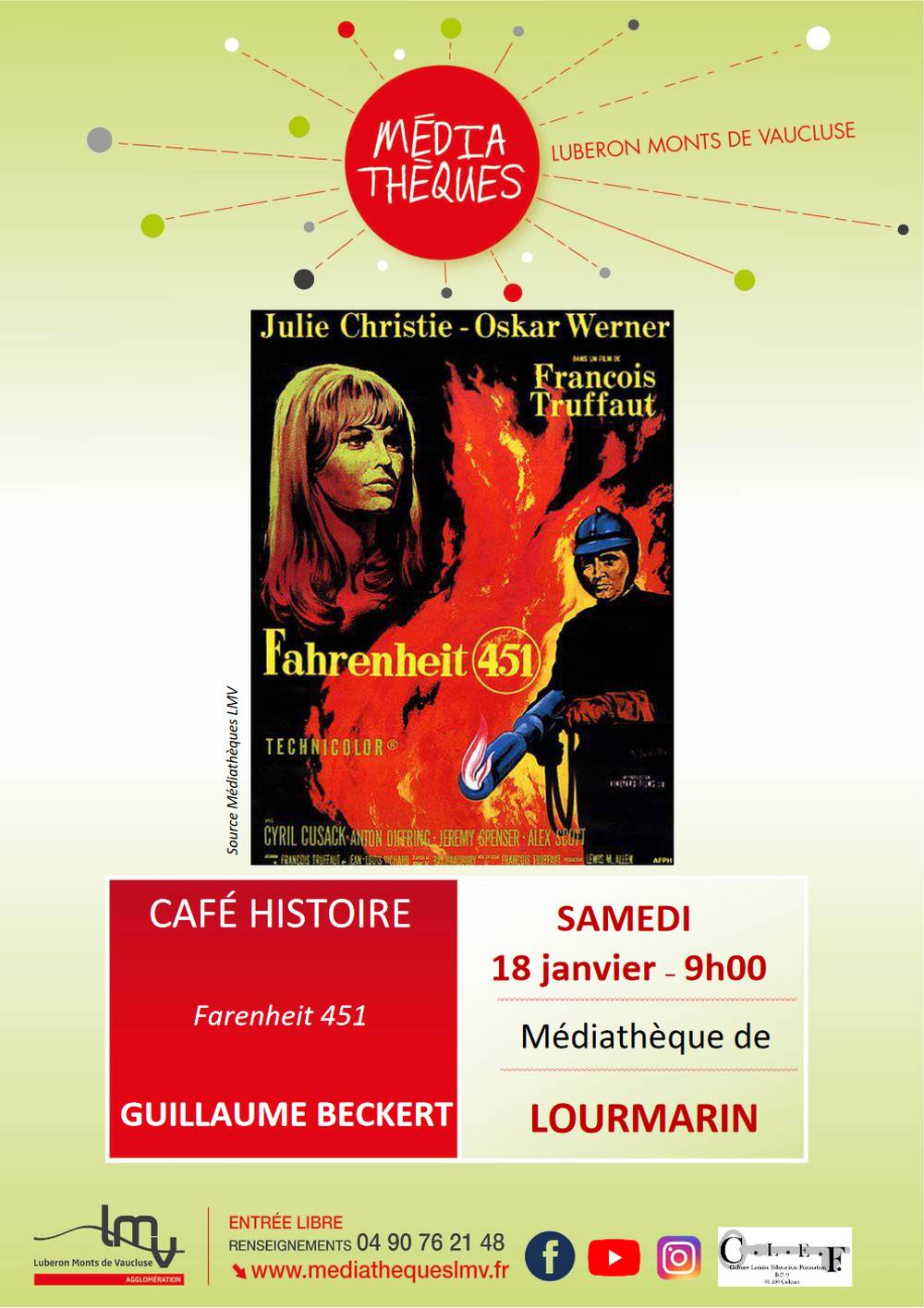 Fahrenheit 451 – Projection-débat autour du film de François Truffaut